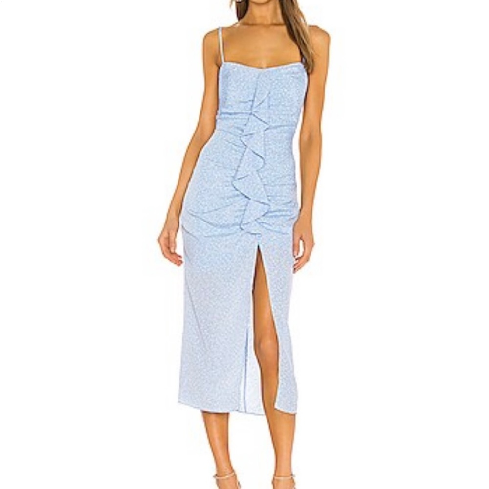 Likely
SALLIE WOMENS RUFFLED SIDE SLIT MAXI DRESS